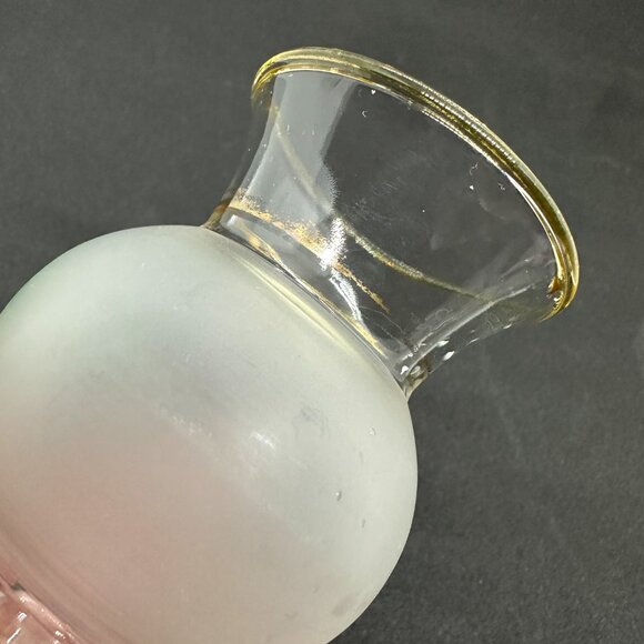 Vintage Bartlett Collins Glass Bud Vase Flower Floral Hand Painted Frosted - Picture 8 of 9